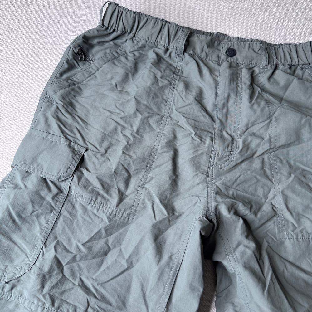 REI Sahara Convertible Cargo Hiking Pants Mens 31x27 Sage Green Zip Off Shorts